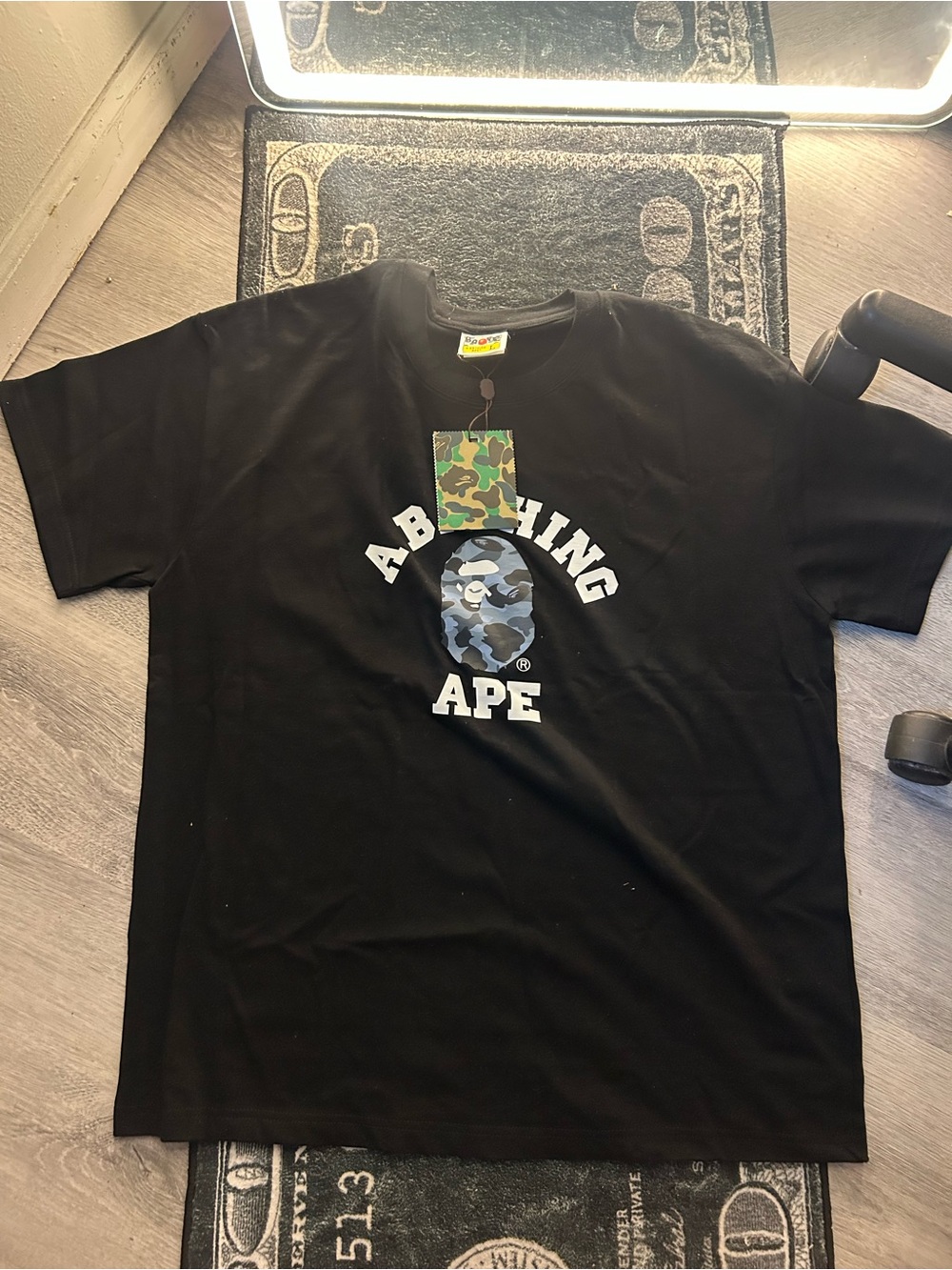 A Bathing Ape Black Graphic Logo Tee